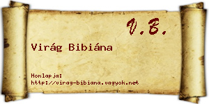 Virág Bibiána névjegykártya